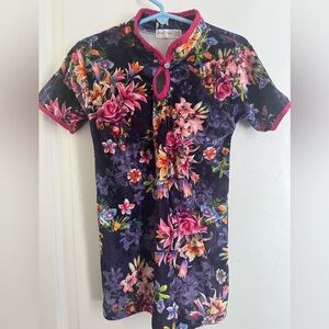 Velvety soft floral girls top